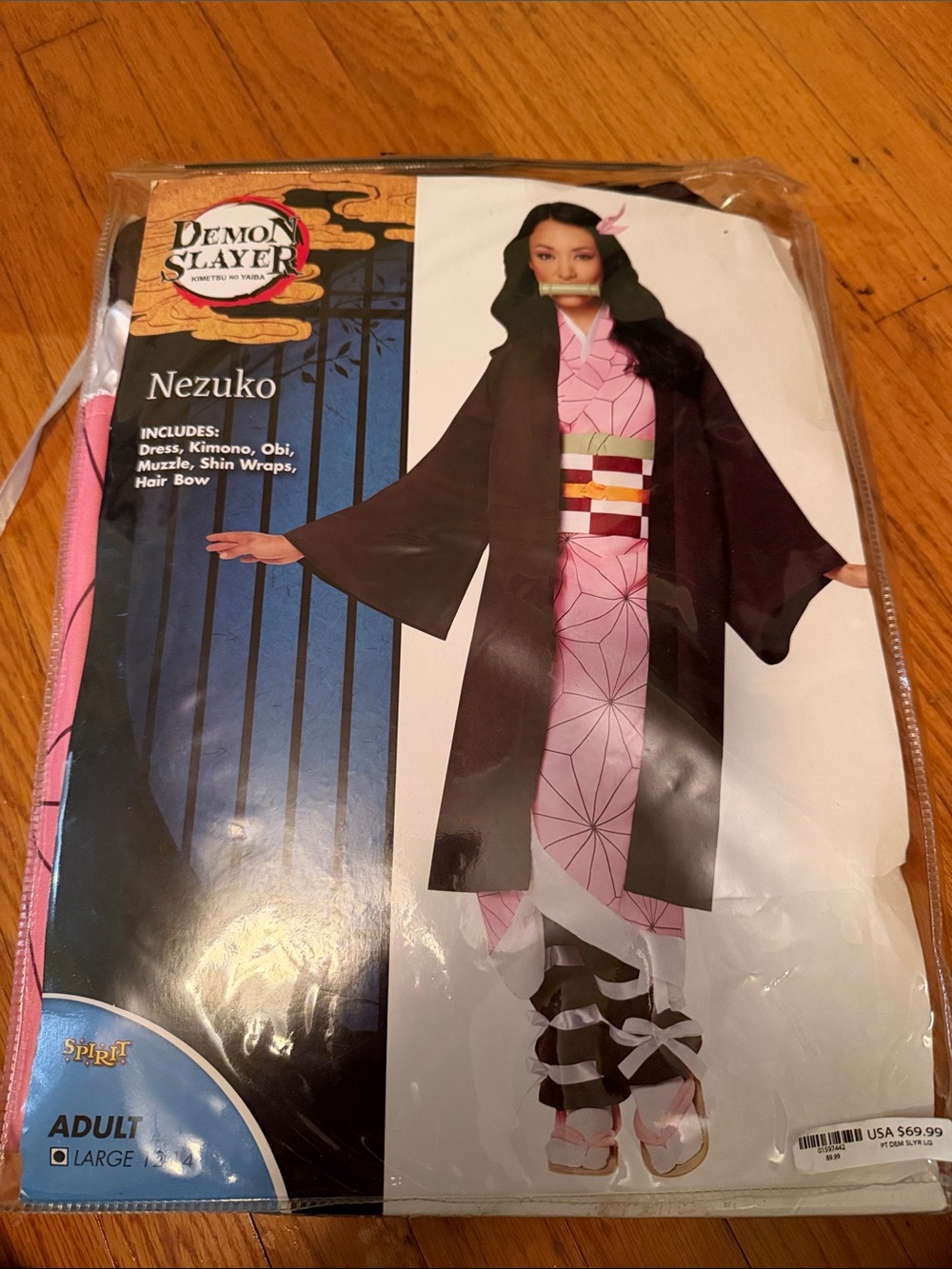 Spirit Kids Nezuko Costume - Pink & Brown Kimono